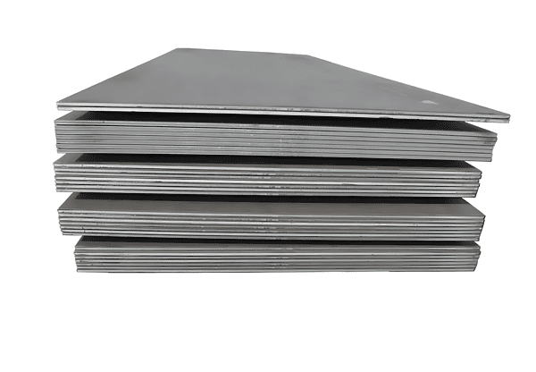 Steel plates labeled S460 ML, known for their high strength and weldability.