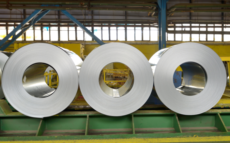 There are some galvanized steel coils.