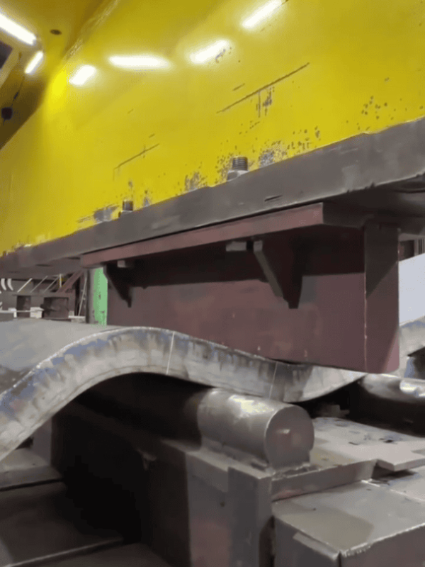air bending thick steel plate