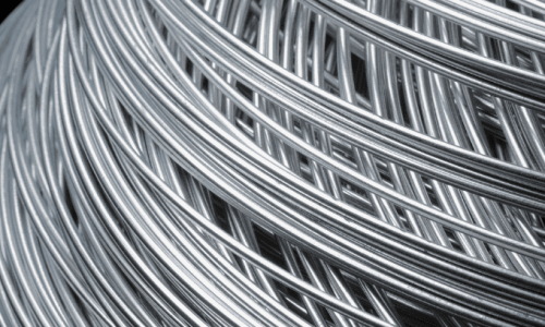 Coiled high strength steel bar wire.