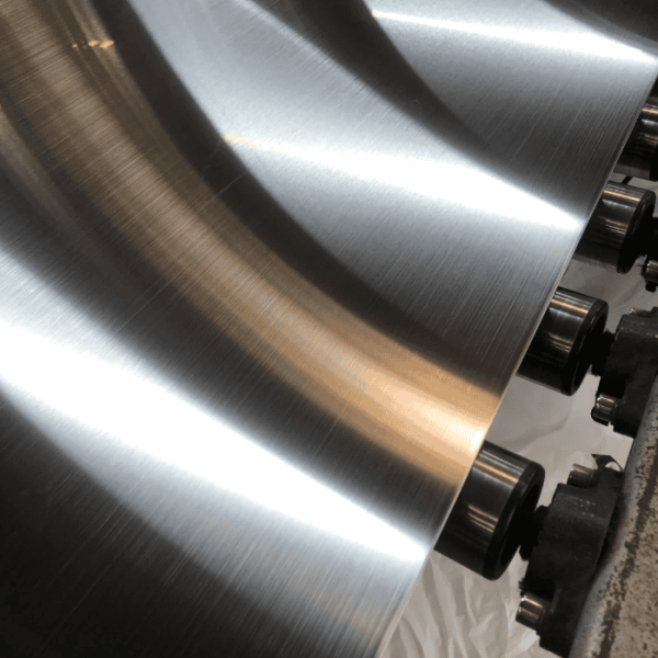 stainless steel sheet undergoing brushing