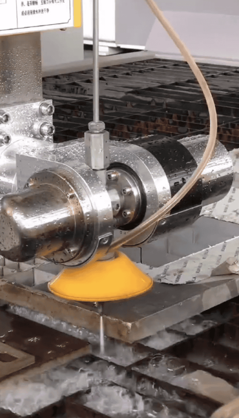 steel plate waterject cutting